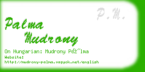 palma mudrony business card